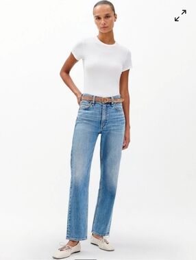Rag & Bone Harlow Mid Rise Straight Ankle Jeans